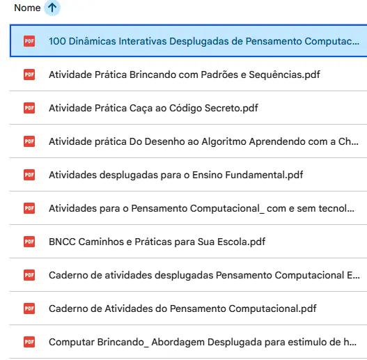 Fichas prontas pra imprimir